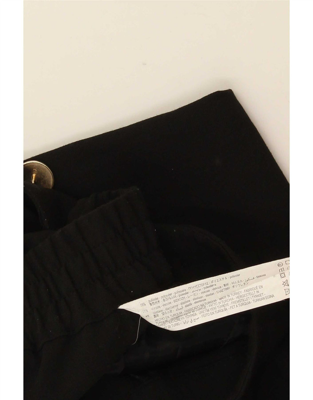 Pantaloni chino affusolati da donna Zara grandi W33 L27 poliestere nero