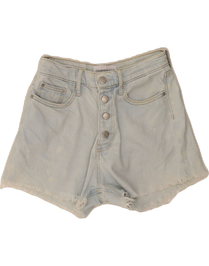 CALVIN KLEIN Pantaloncini di jeans da donna W26 piccoli blu