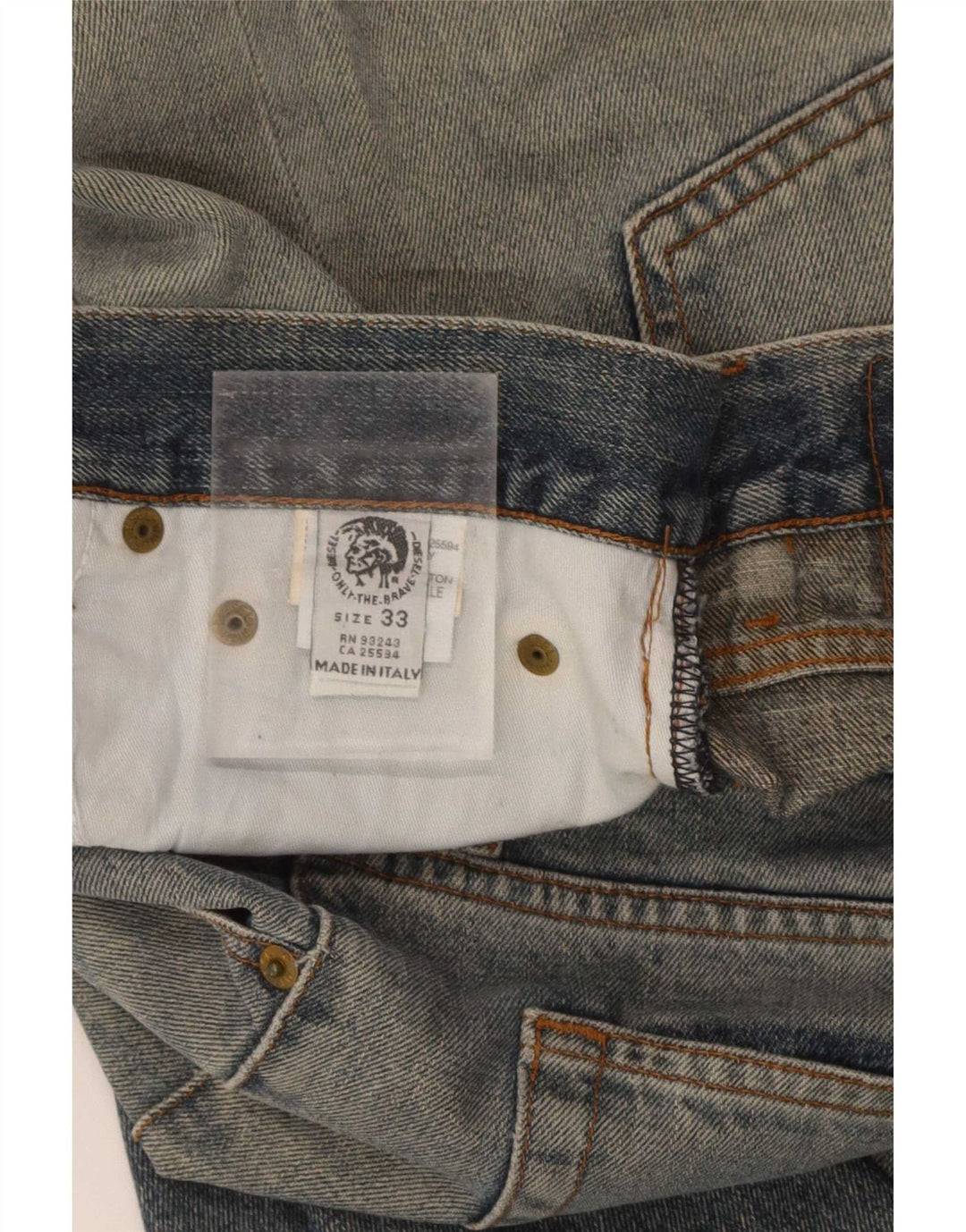 Jeans dritti da uomo Diesel W33 L35 cotone blu