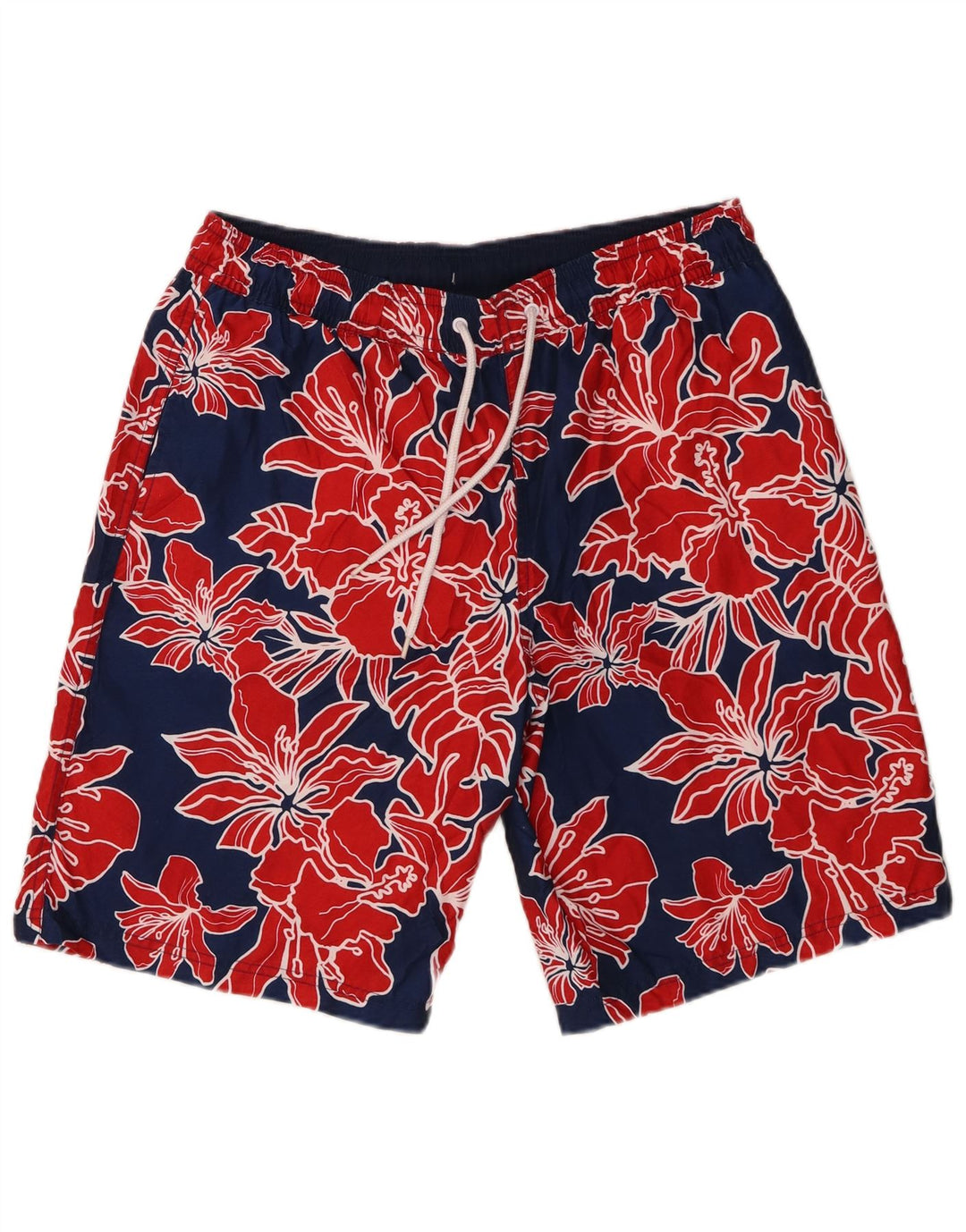Pantaloncini da bagno da uomo Marks & Spencer medio poliestere floreale blu navy