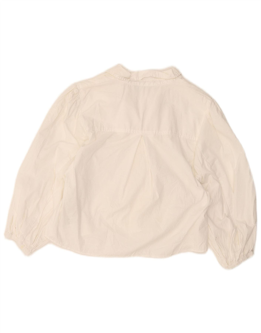 Camicetta corta da donna Zara UK 12 cotone bianco medio