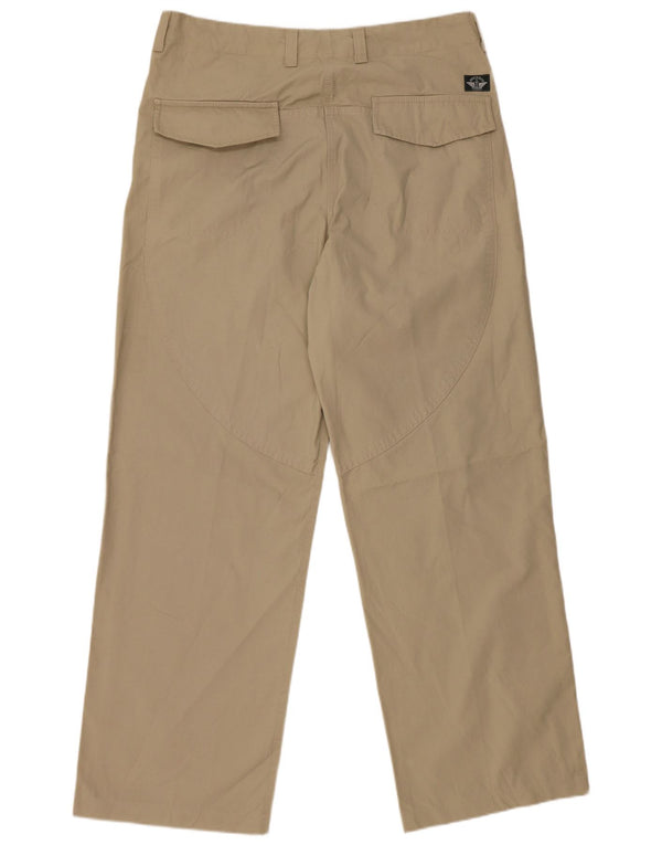 Dockers Mens Straight Trousers W34 L31 Beige Cotton