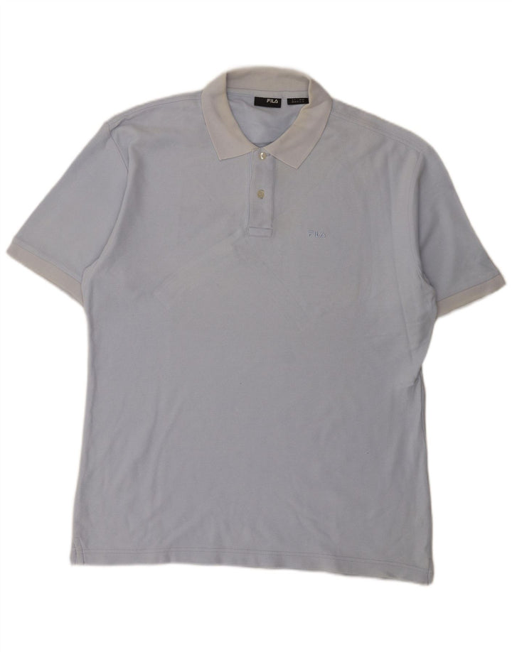 Polo da uomo Fila XL in cotone blu