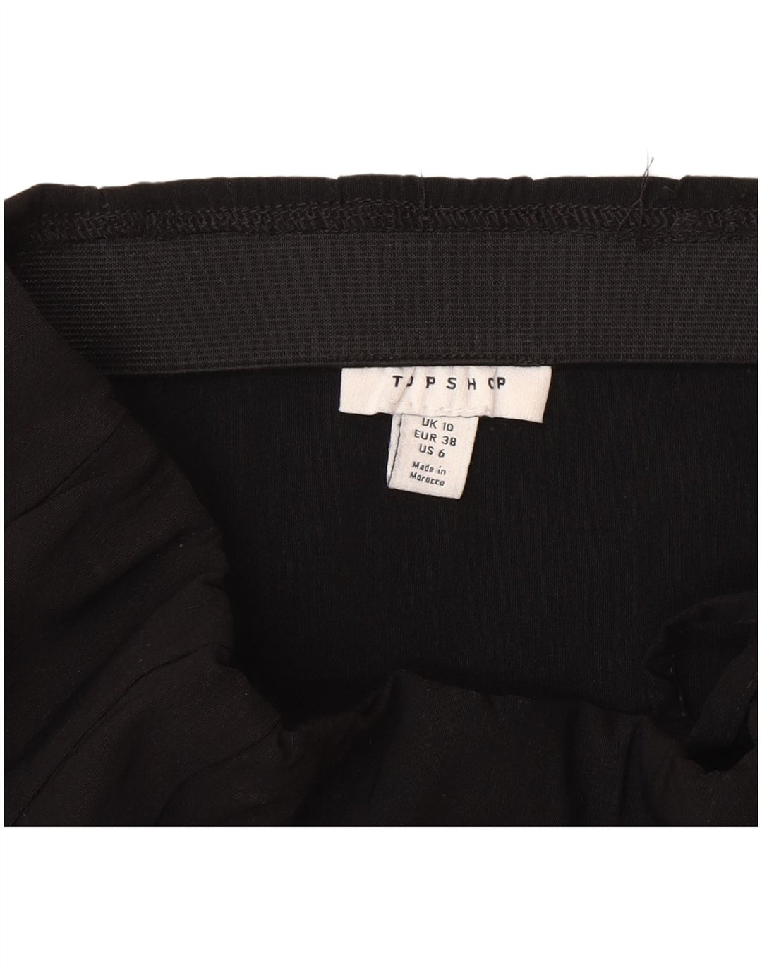 Minigonna da donna Topshop UK 10 piccola W26 viscosa nera