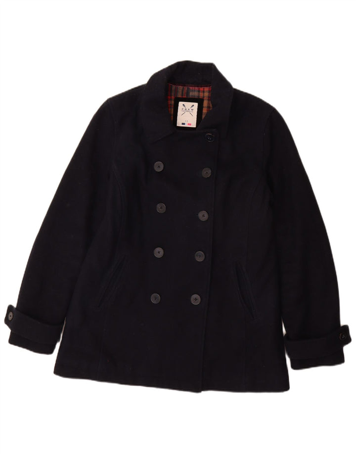Crew Clothing Cappotto da marinaio da donna UK 12 Lana media blu navy