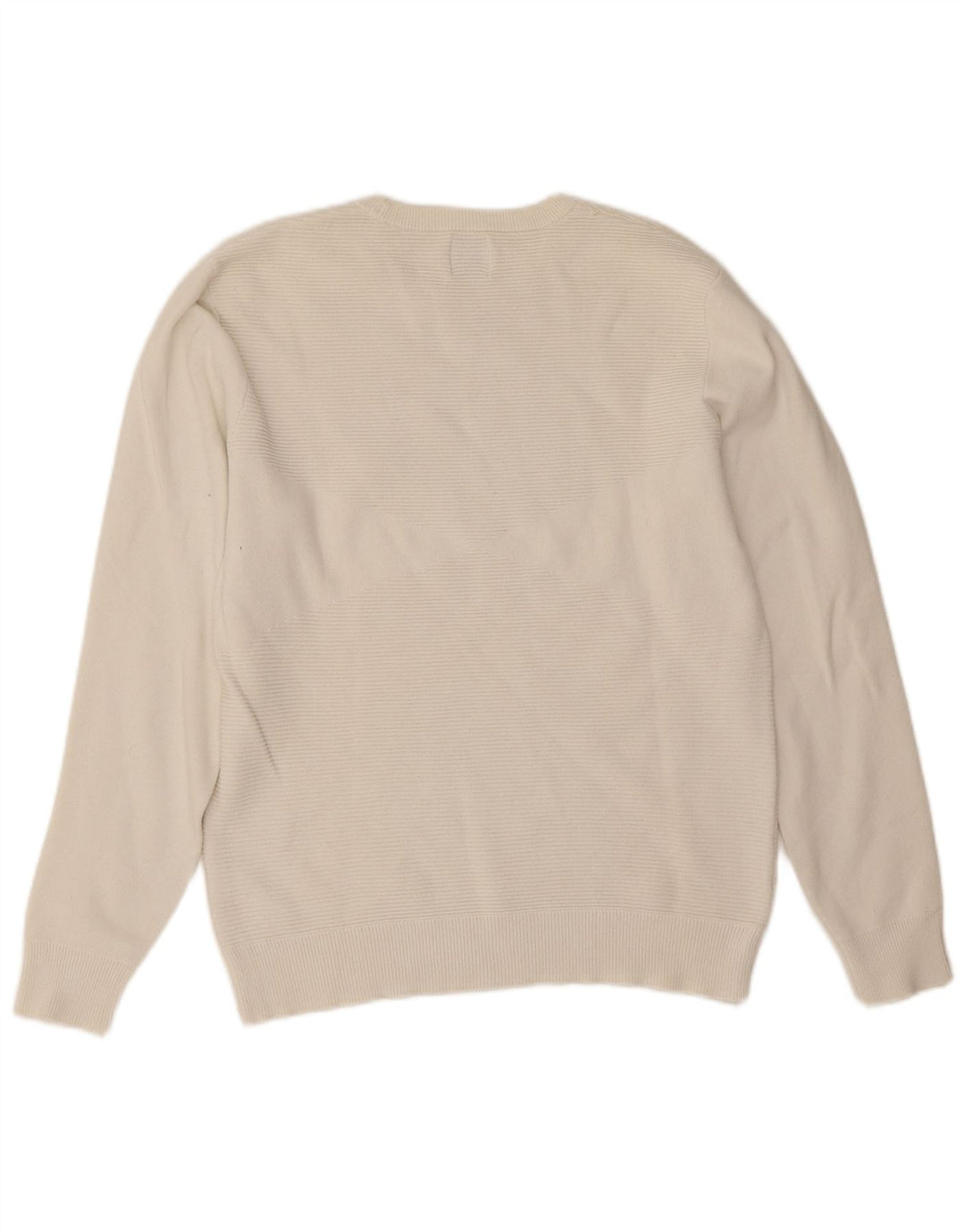 Maglione maglione girocollo da uomo Zara in cotone bianco medio