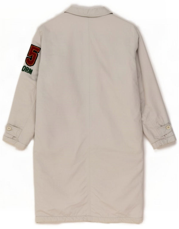 Cappotto imbottito con grafica da donna uniforme UK 12 Cotone bianco medio