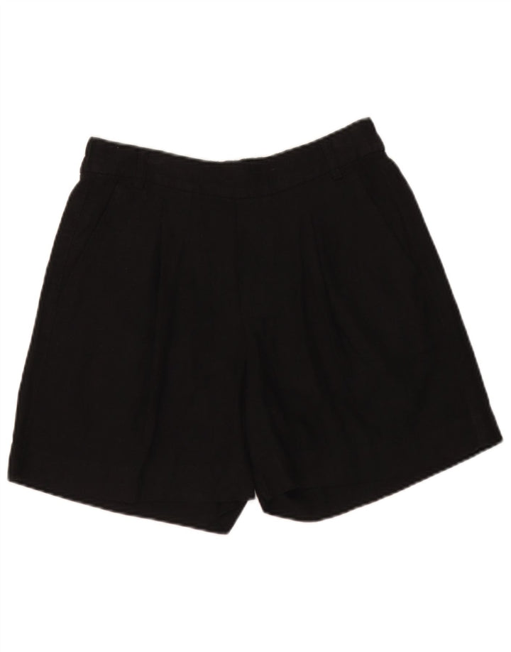 Pantaloncini chino da donna Marks & Spencer UK 10 piccoli W28 lino nero