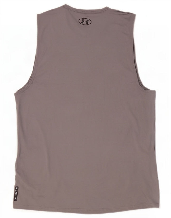 Canotta da uomo Under Armour in poliestere grigio medio