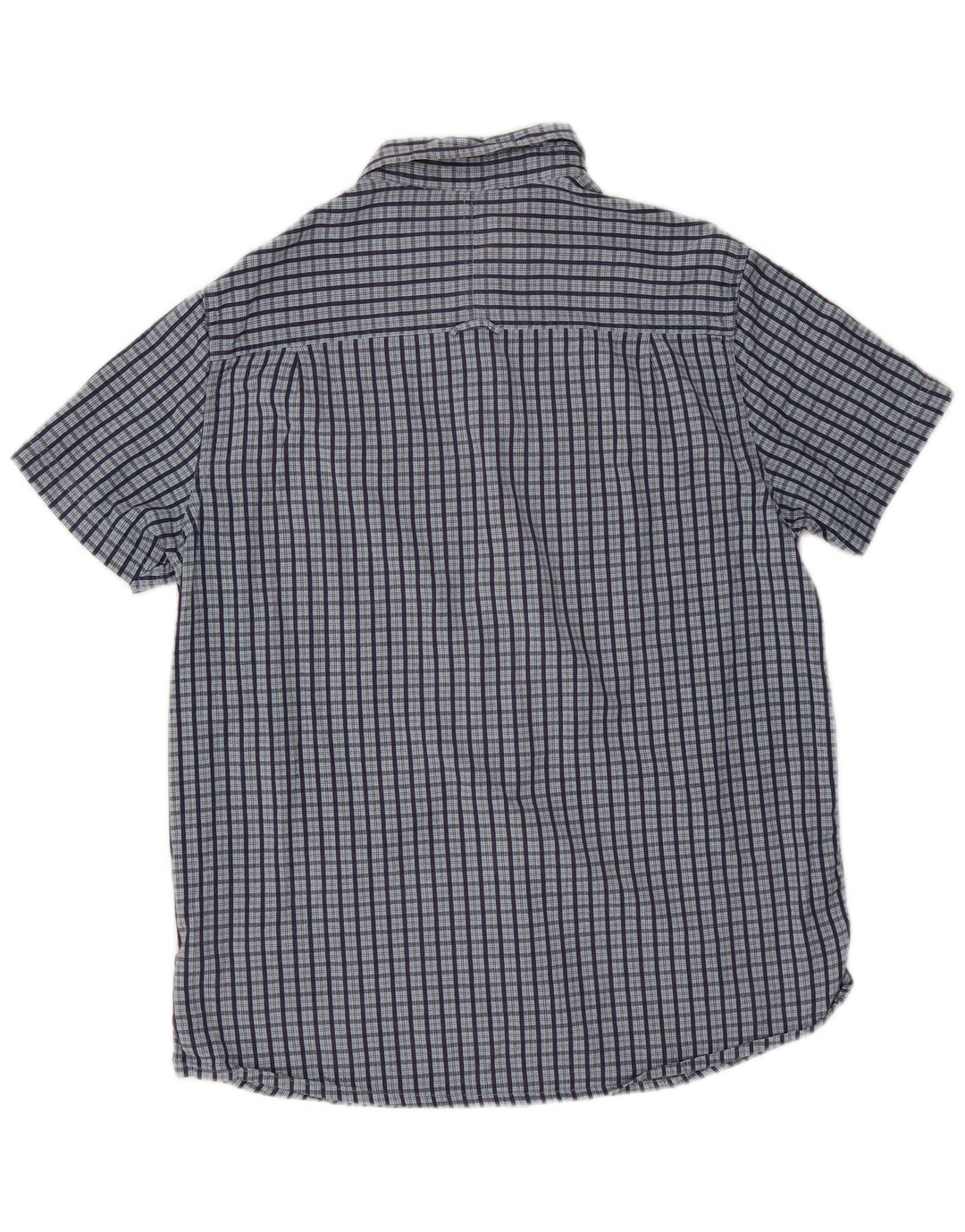 Camicia a maniche corte da uomo Mountain Warehouse Large in cotone a quadri blu navy