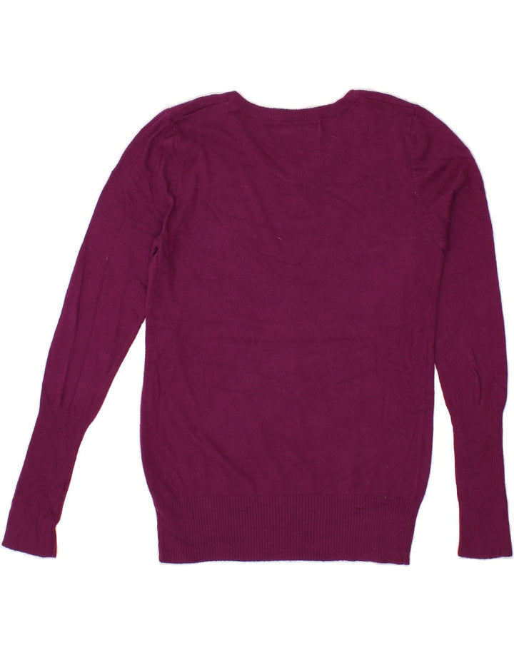 MOSSIMO Womens V-Neck Jumper Sweater UK 14 Medium Purple Vintage Mossimo and Second-Hand Mossimo from Messina Hembry 