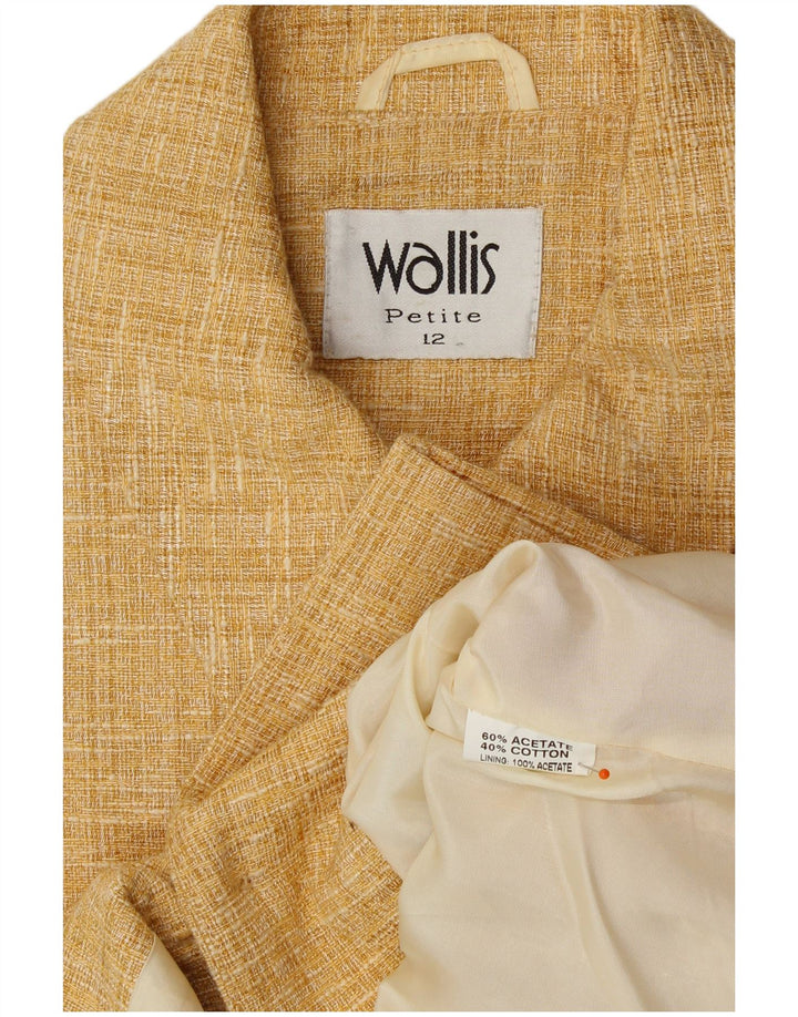 WALLIS Giacca blazer da donna Petite Crop a 4 bottoni UK 12 Beige medio
