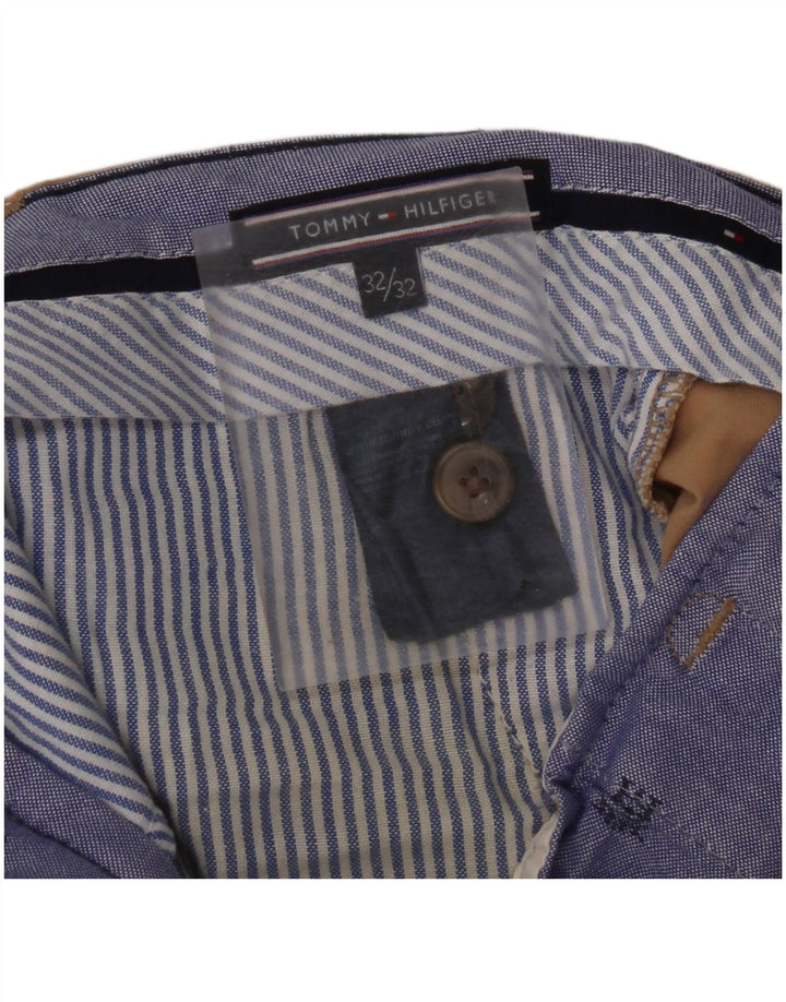 TOMMY HILFIGER Pantaloni chino dritti da donna W32 L32 Cotone beige