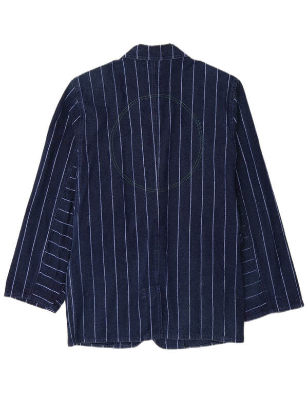 Giacca blazer in denim da donna Easy IT 44 Cotone medio a righe blu navy