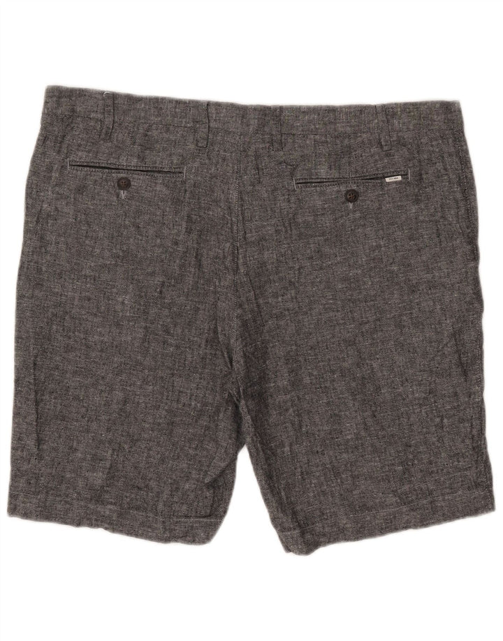 Pantaloncini chino da uomo Marks & Spencer W38 XL Lino grigio