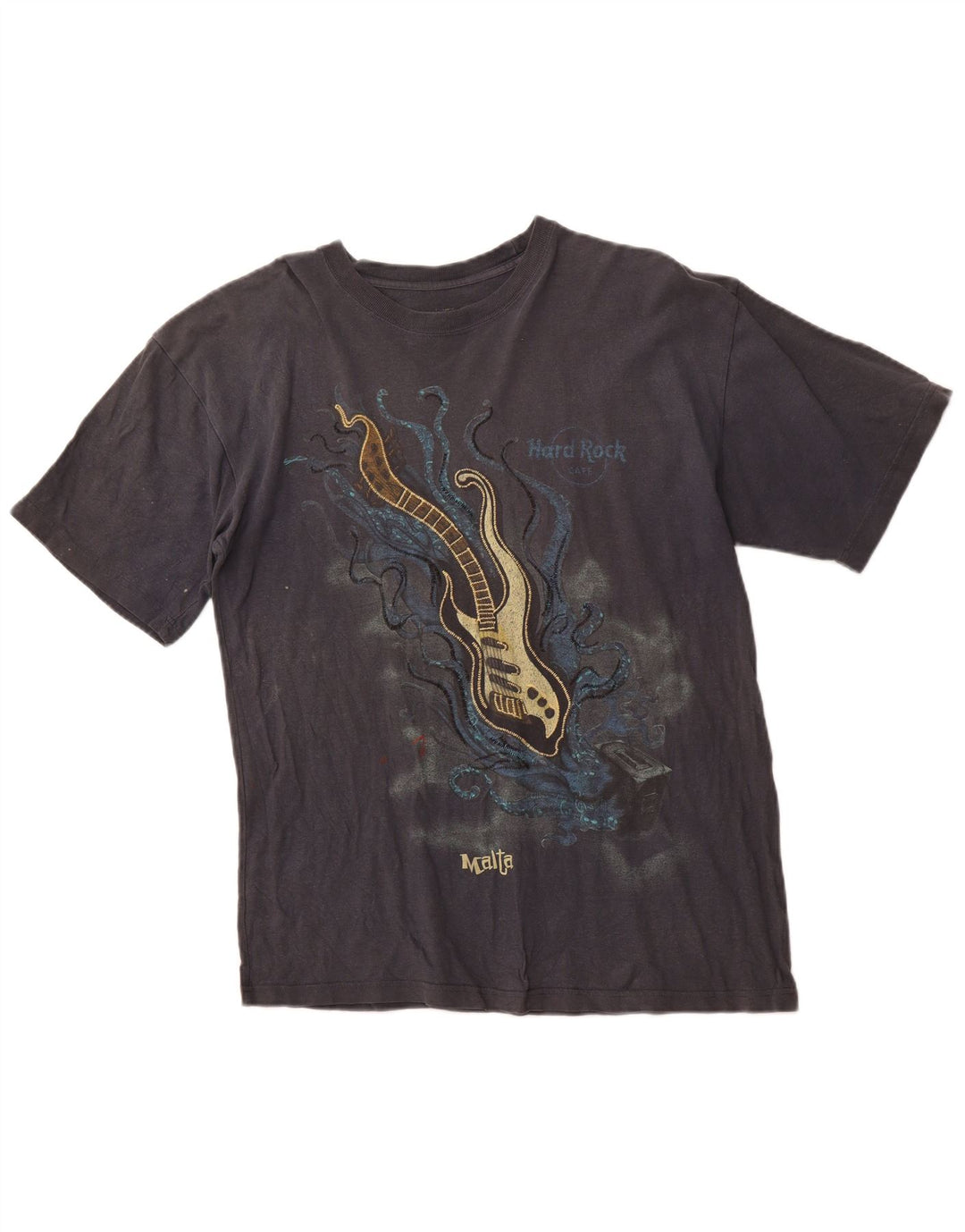HARD ROCK T-shirt grafica da uomo Malta Top in cotone grigio medio