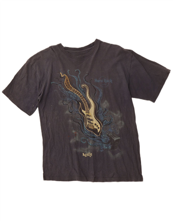 HARD ROCK T-shirt grafica da uomo Malta Top in cotone grigio medio