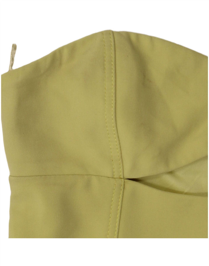 Abito senza spalline da donna Zara UK 8 piccolo poliestere giallo