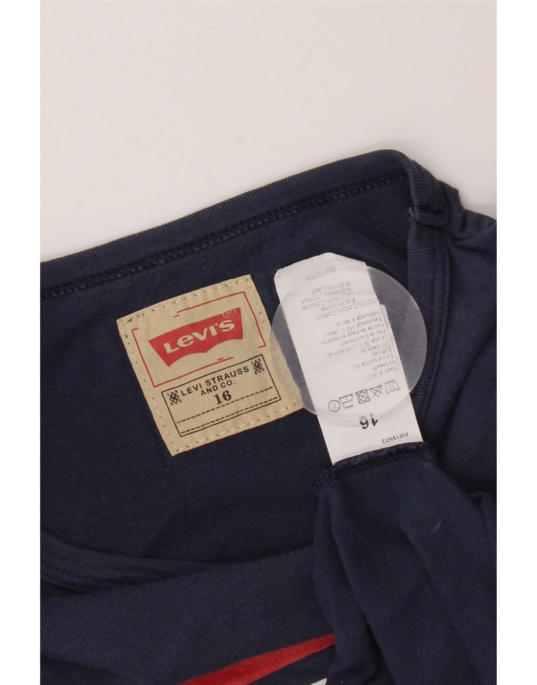 Top grafico LEVI'S da ragazzo a maniche lunghe 15-16 anni Blu navy Colourblock