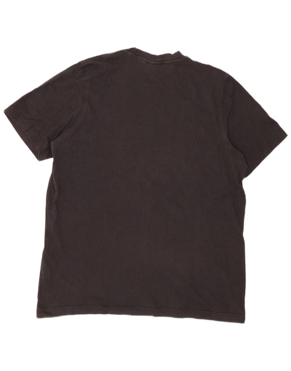 T-shirt grafica da uomo Adidas Top grande in cotone nero