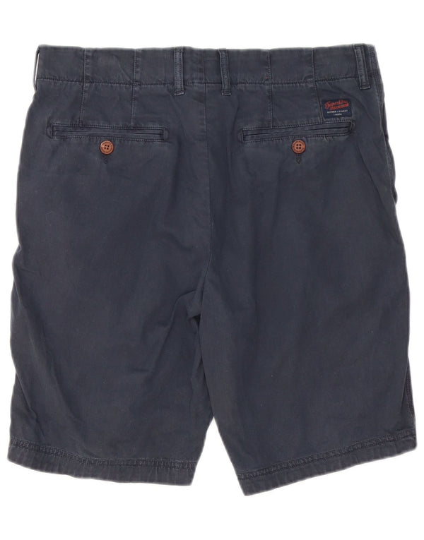 Pantaloncini chino da uomo Superdry W32 cotone blu navy medio