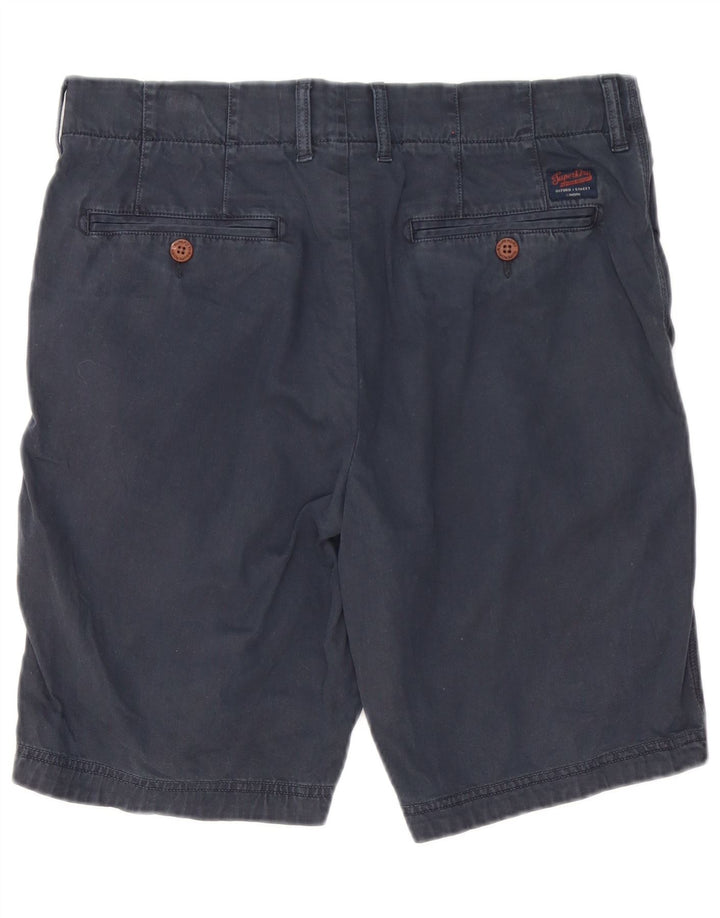Pantaloncini chino da uomo Superdry W32 cotone blu navy medio