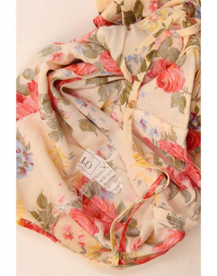 Tutina vintage da donna IT 42 Viscosa floreale gialla media