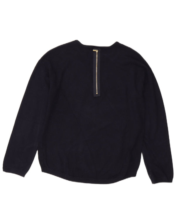 Maglione girocollo per ragazze Zara 11-12 anni in viscosa blu navy