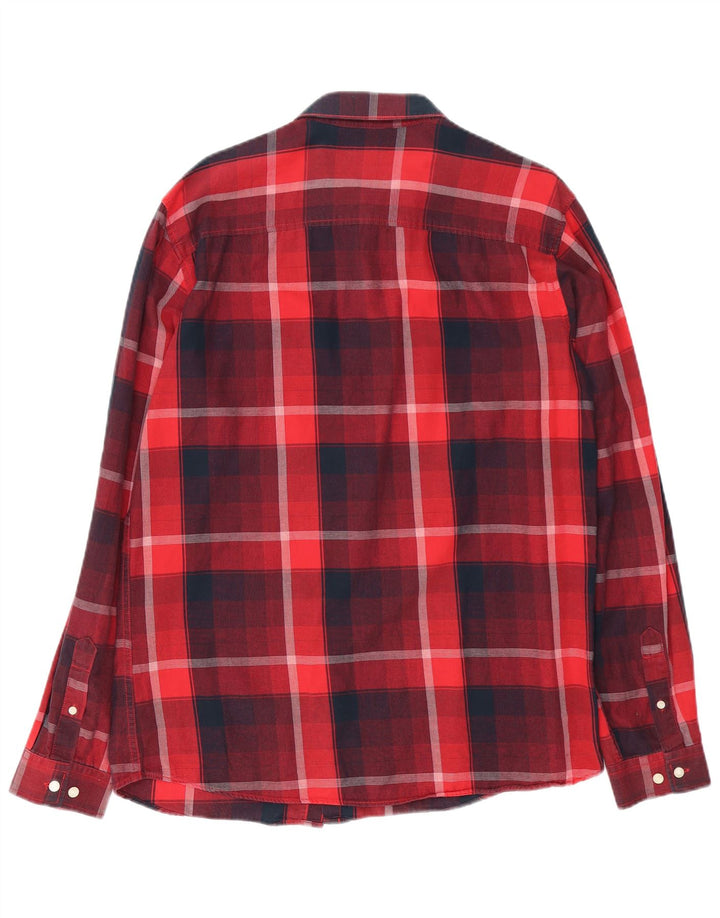 Jack & Jones Camicia da uomo in flanella Core XL in cotone scozzese rosso