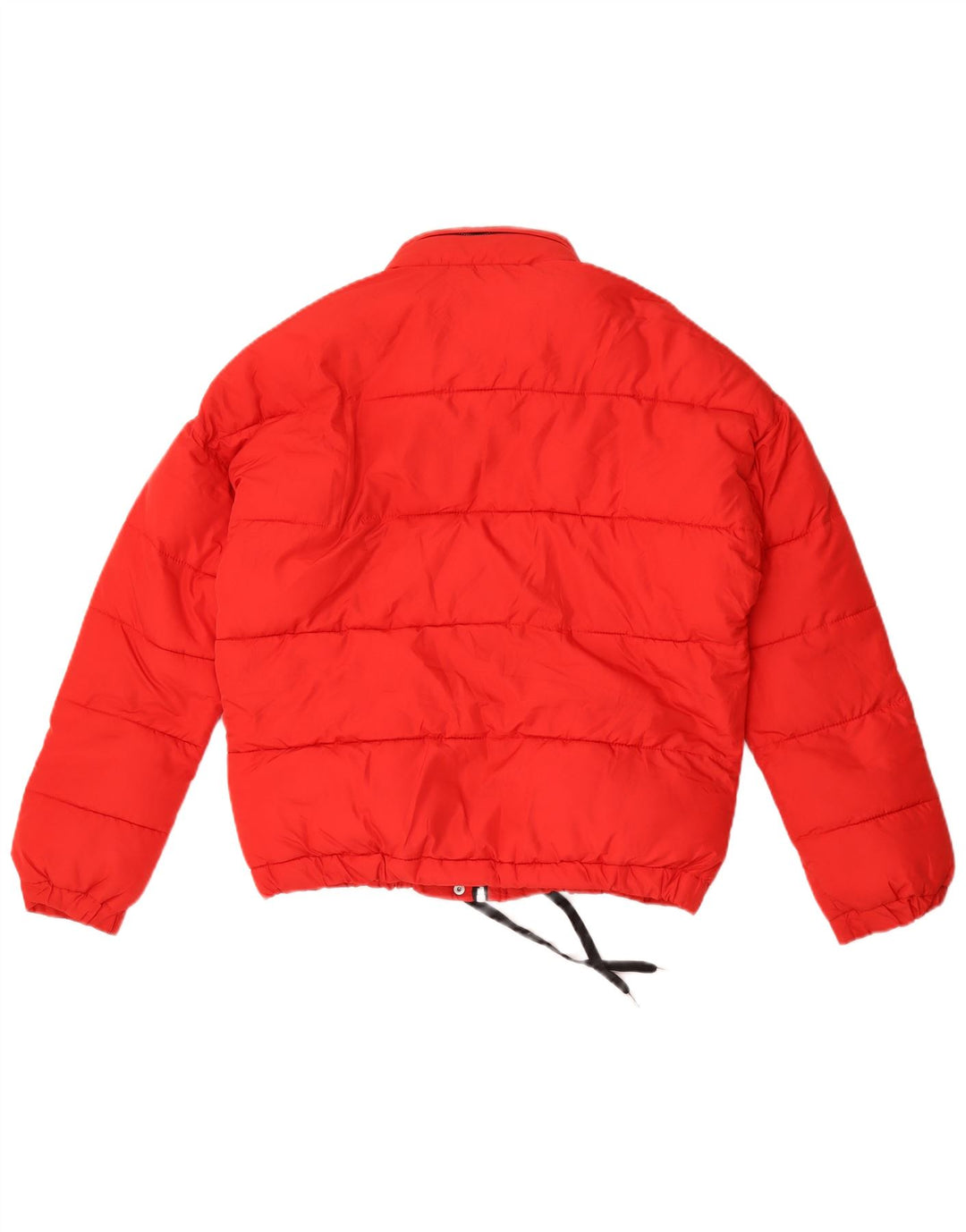 Giacca imbottita oversize con cappuccio ZARA da donna UK 6 XS rossa in viscosa