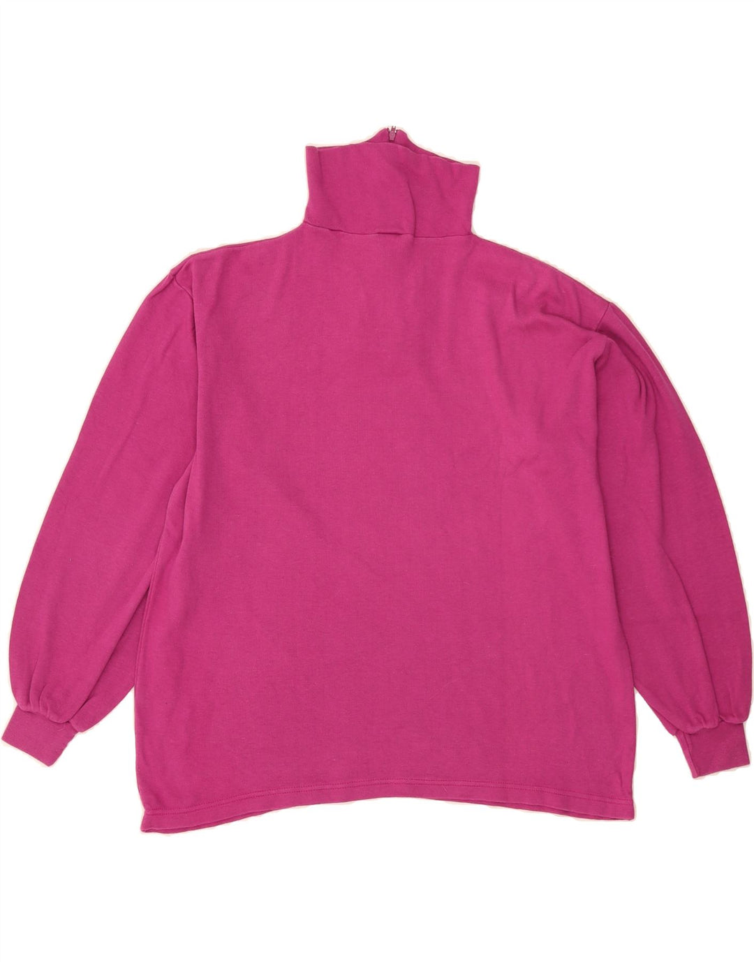 CRANE Womens Zip Neck Sweatshirt Jumper EU 40 Medium Pink Cotton Vintage Crane and Second-Hand Crane from Messina Hembry 