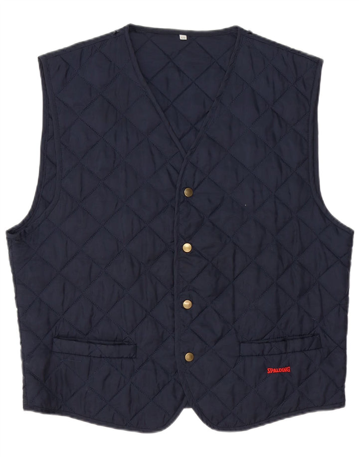 Gilet trapuntato da uomo SPALDING UK 42 XL Blu navy