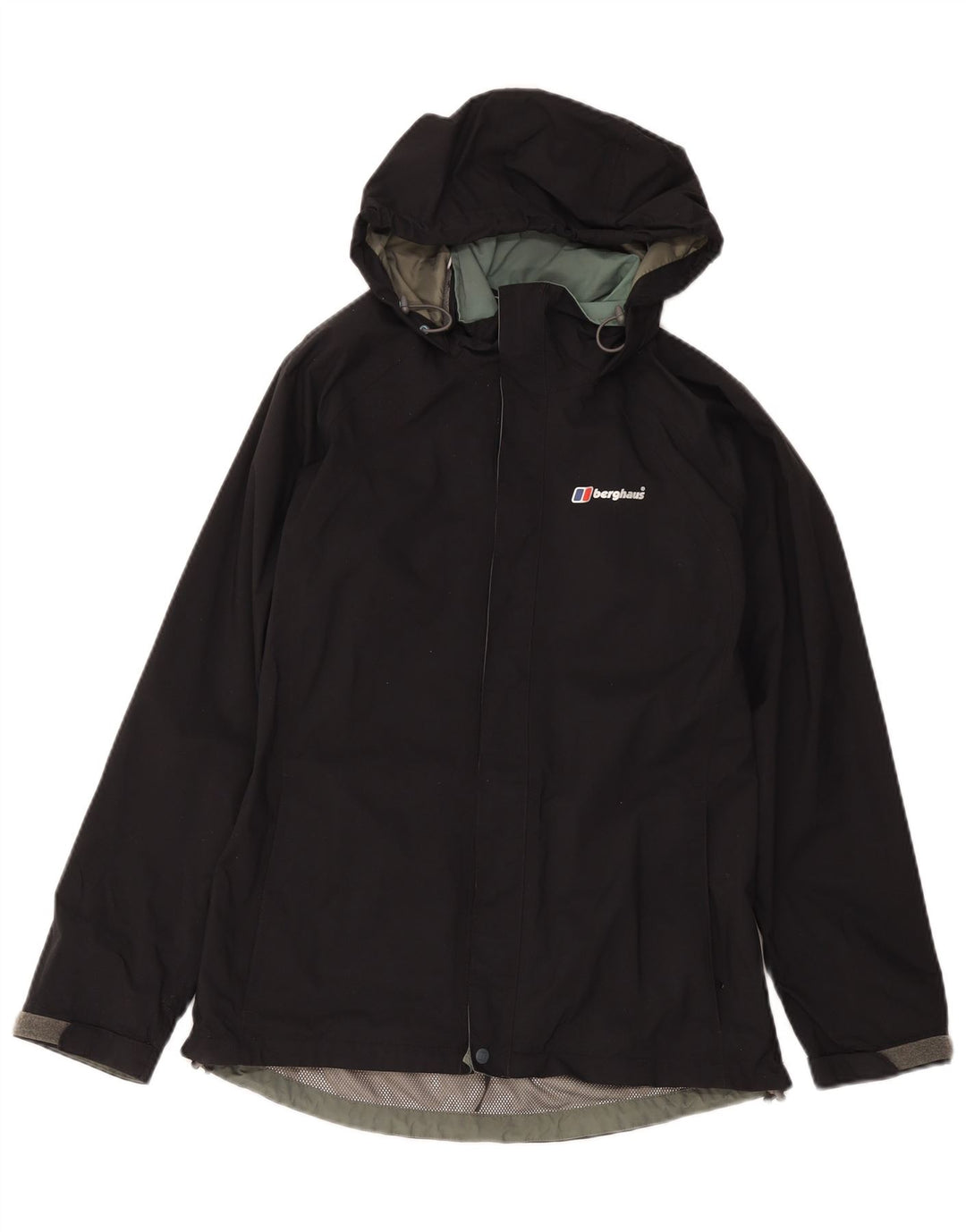 Giacca antipioggia con cappuccio da donna Berghaus UK 12 media nera in poliammide
