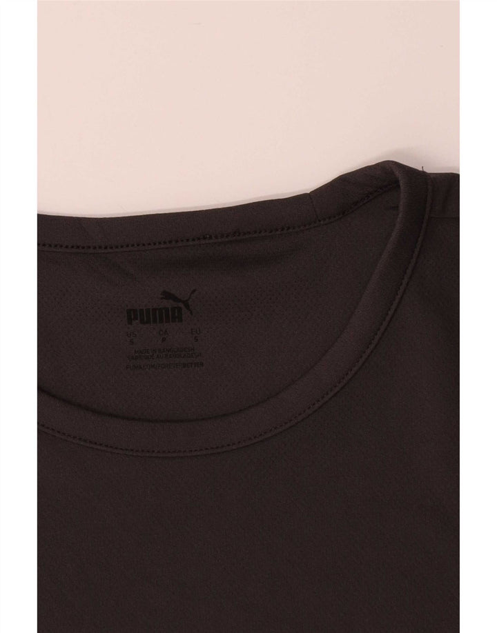 T-shirt da uomo Puma Top Small nera in poliestere color block