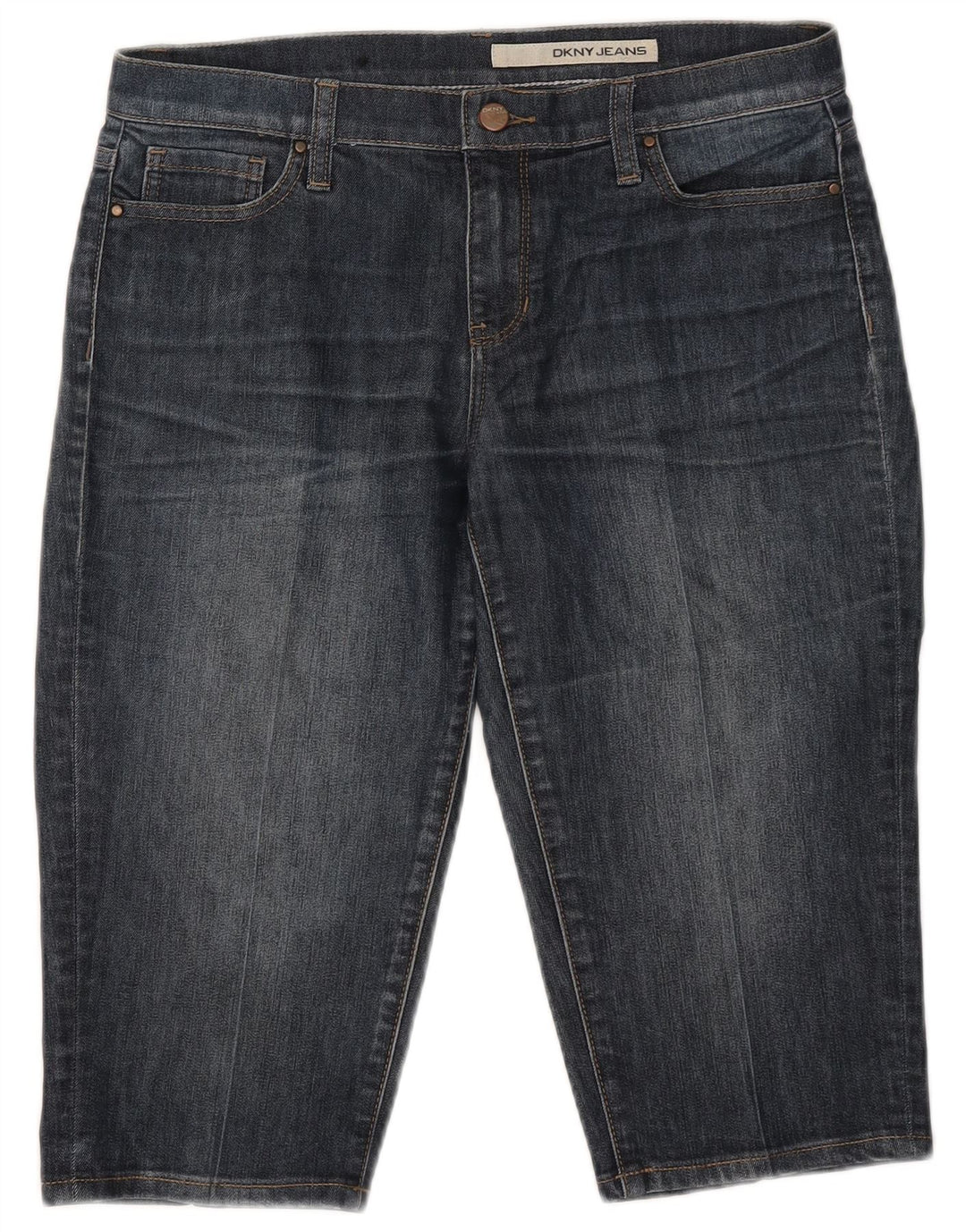 Pantaloncini di jeans Bermuda da donna Dkny US 8 medi W32 cotone blu navy