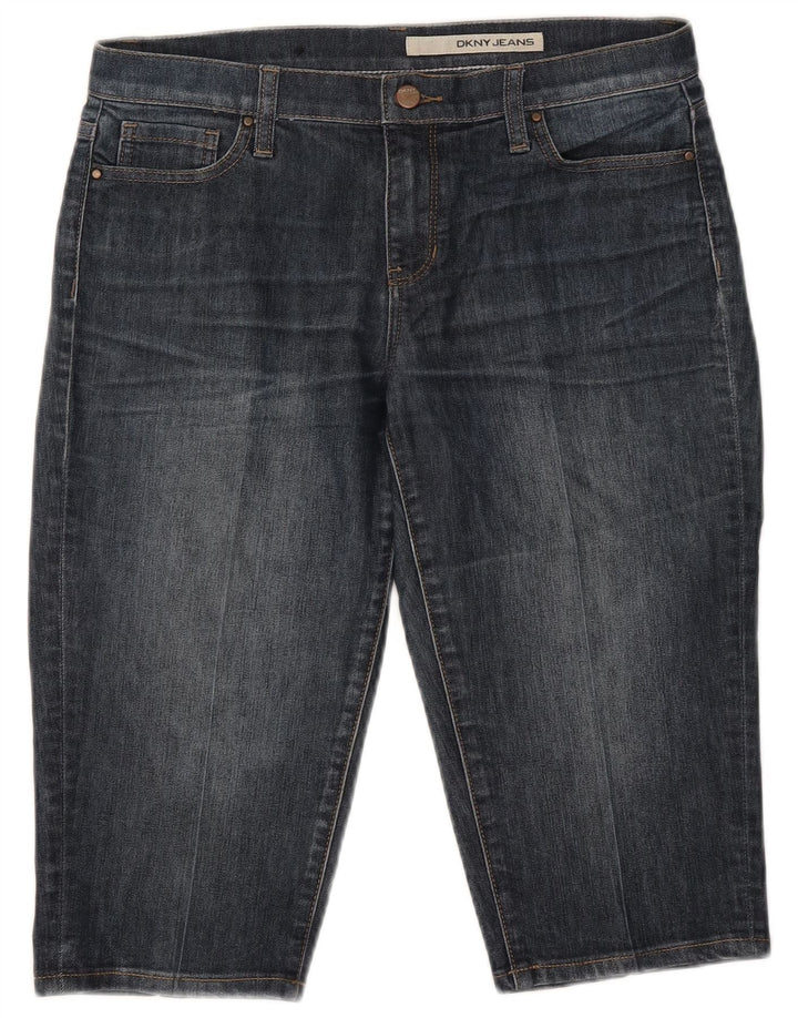 Pantaloncini di jeans Bermuda da donna Dkny US 8 medi W32 cotone blu navy