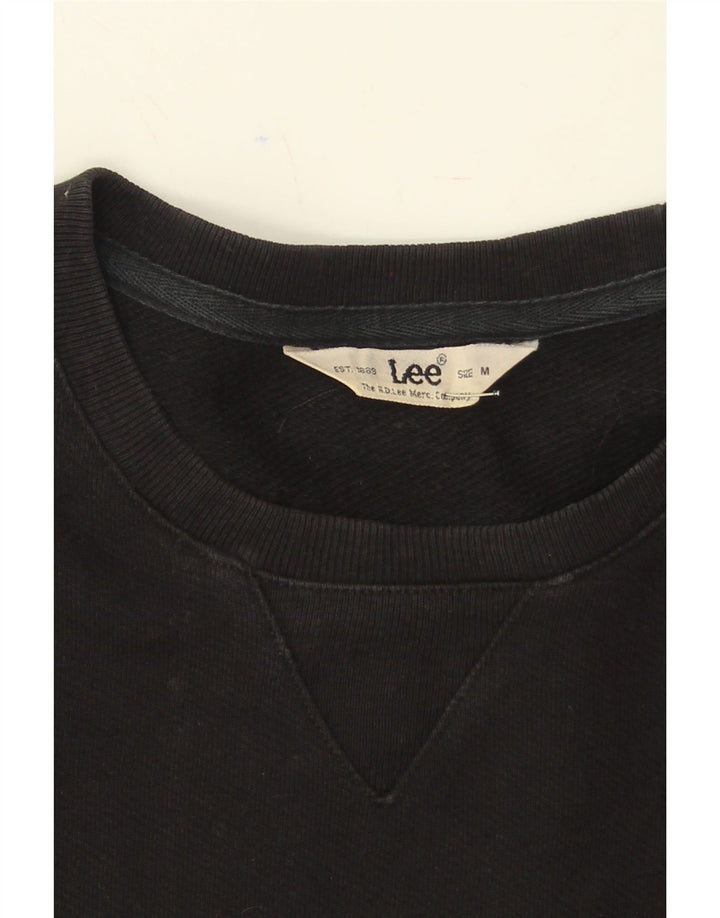 LEE Mens Sweatshirt Jumper Medium Black Vintage Lee and Second-Hand Lee from Messina Hembry 