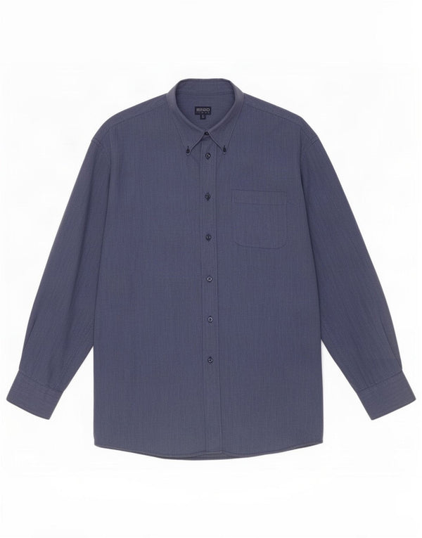 Camicia da uomo Kenzo taglia 43 17 XL blu navy