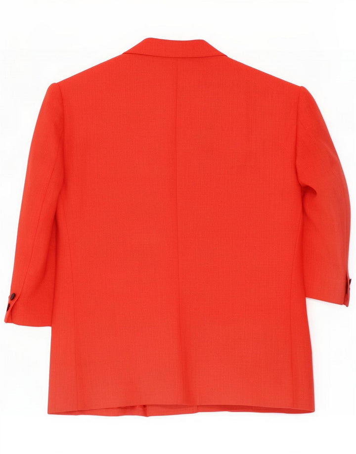 Giacca blazer a 5 bottoni manica corta da donna Del Mod IT 48 XL poliestere rosso