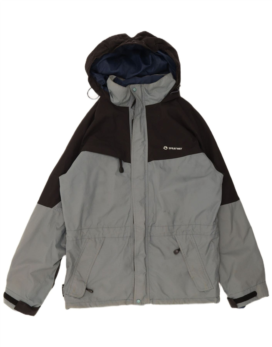 Giacca antipioggia da uomo con cappuccio Sprayway UK 38 Poliammide color block grigio medio