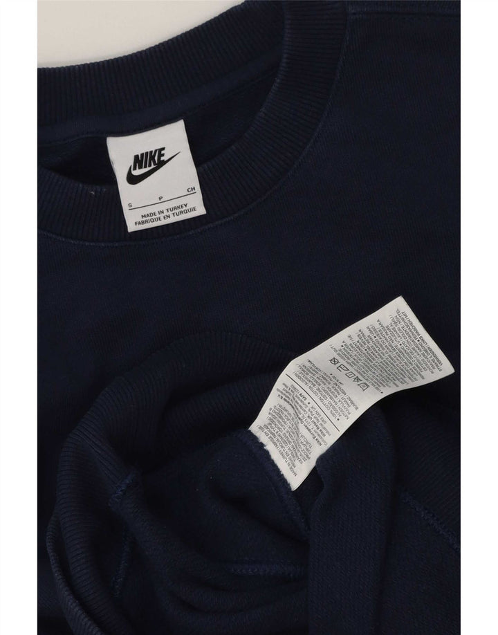 Felpa con grafica Nike da uomo, piccola, in cotone blu navy