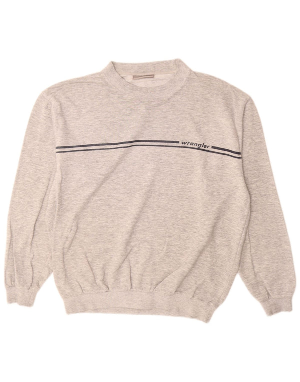Felpa da uomo Wrangler Maglione grande cotone a righe grigie
