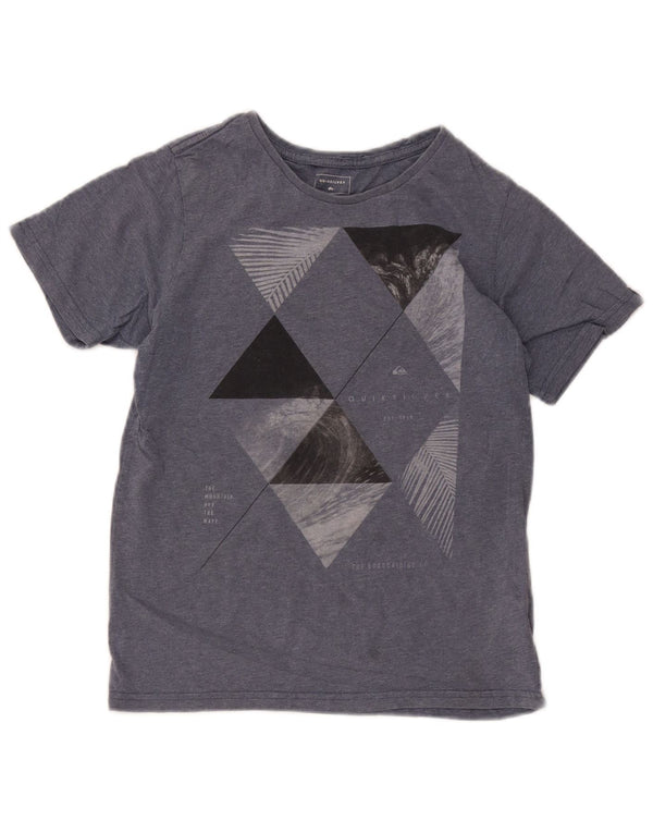 T-shirt grafica Quiksilver da ragazzo vestibilità regolare 11-12 anni blu navy