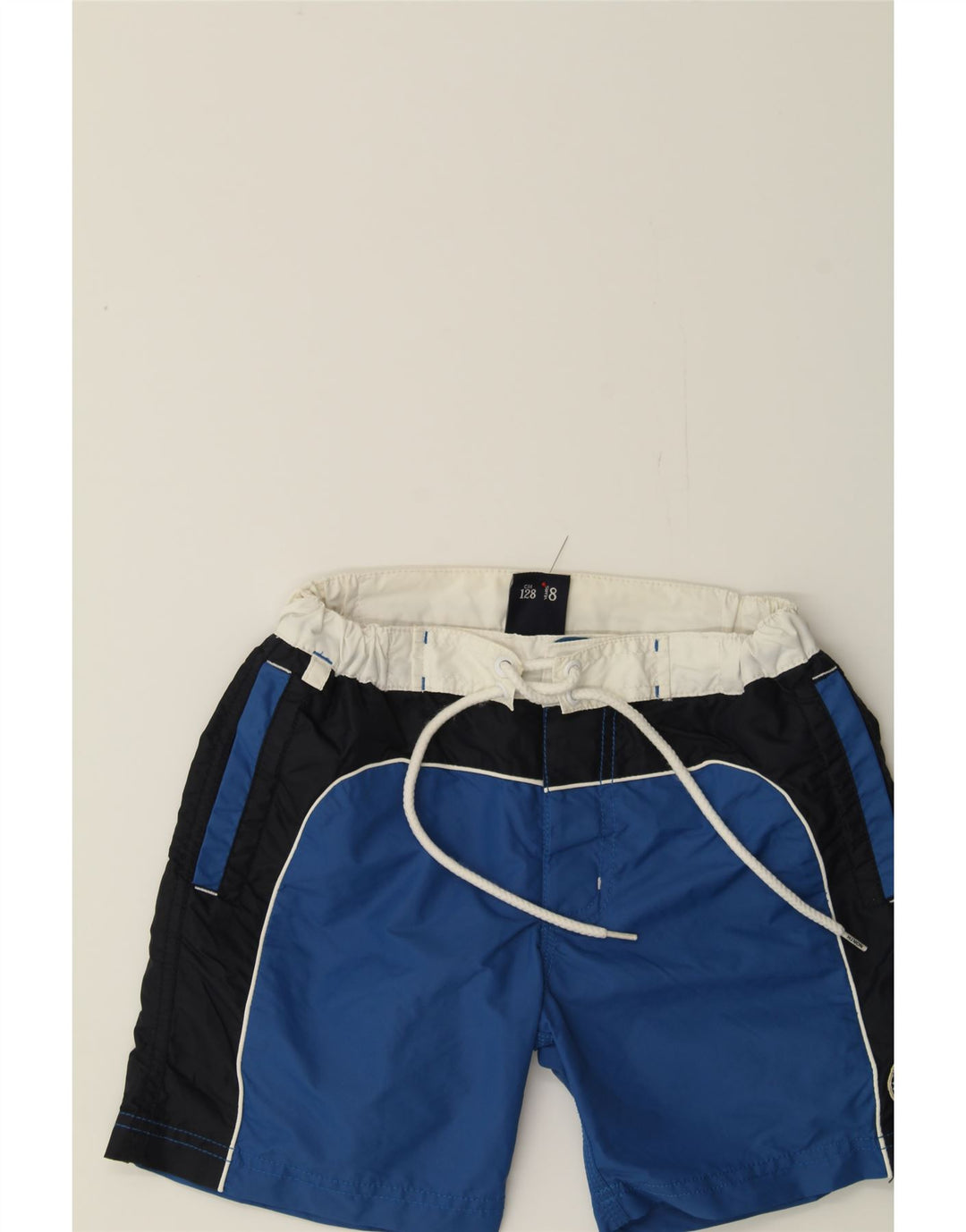 NORTH SAILS Boys Graphic Swimming Shorts 7-8 Years  Blue Colourblock Vintage North Sails and Second-Hand North Sails from Messina Hembry 