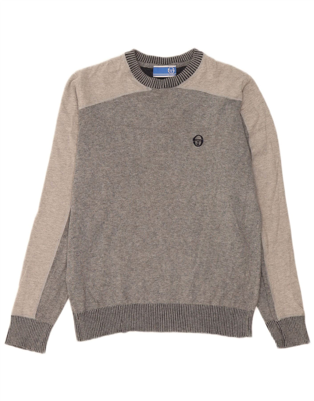 Maglione maglione girocollo da uomo Sergio Tacchini color grigio medio