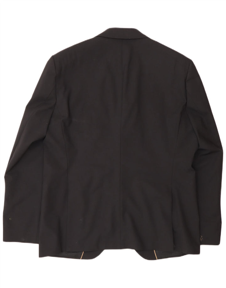 Giacca blazer a 2 bottoni da uomo Hugo Boss EU 56 3XL lana nera