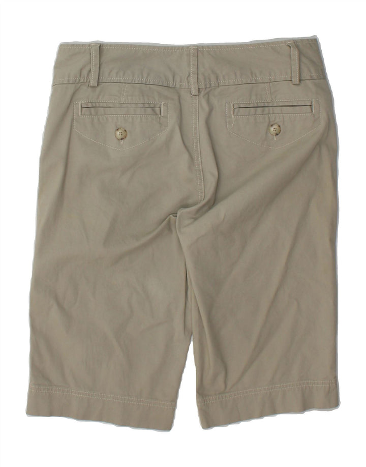 EDDIE BAUER Womens Vashon Fit Bermuda Shorts US 8 Medium W32  Beige Cotton Vintage Eddie Bauer and Second-Hand Eddie Bauer from Messina Hembry 
