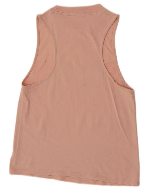 Canottiera grafica da donna Adidas UK 6 XS cotone rosa