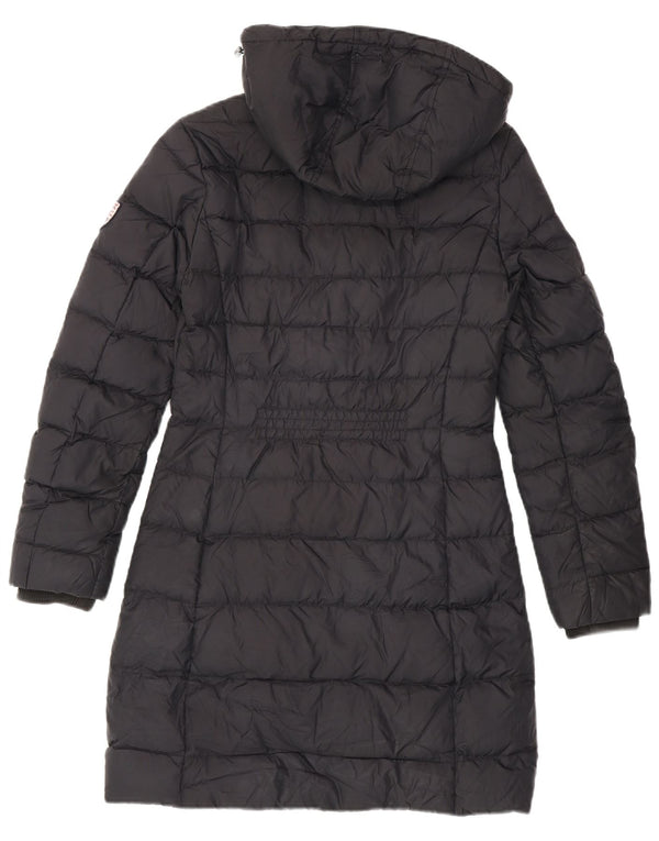 Cappotto imbottito con cappuccio da donna Tommy Hilfiger UK 10 piccolo poliestere nero