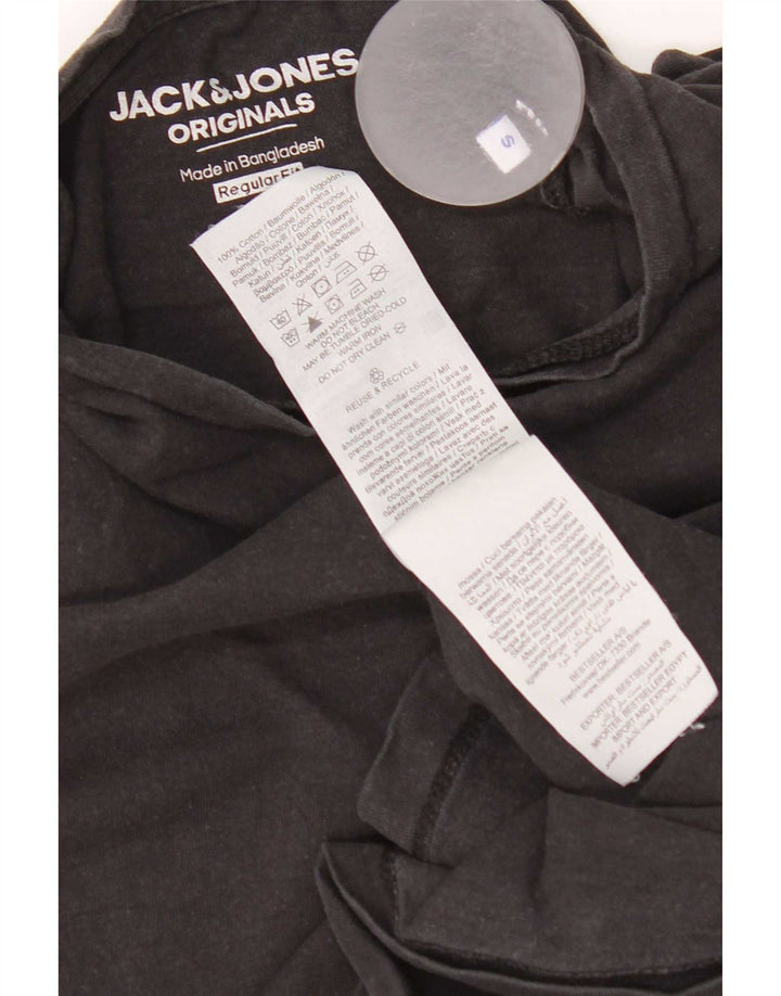 Jack & Jones T-shirt da uomo con vestibilità regolare, piccola, in cotone nero